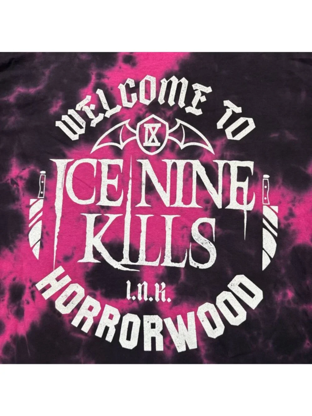 Ice Nine Kills Welcome to Horrorwood Heavy Metal Tie Dye L